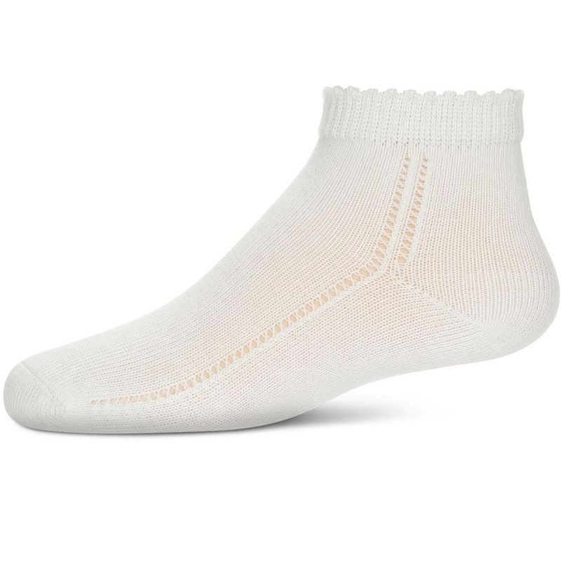 Memoi Girls' Open Work Anklet Socks