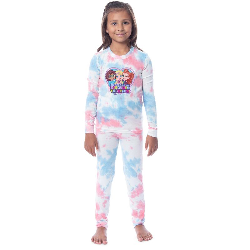 Polly Pocket Girls' Best Friends Are Stronger Together! Sleep Pajama Set Multicolored
