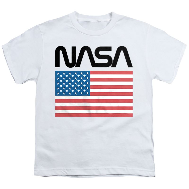 Boys' Nasa Logo With Flag T-Shirt