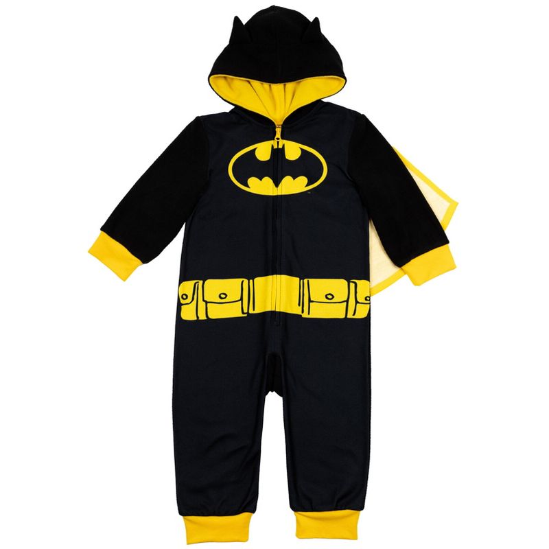 DC Comics Justice League The Flash Superman Batman Zip Up Pajama Coverall
