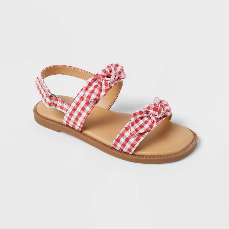 Toddler Lillie Gingham Sandals - Cat & Jack™ Red