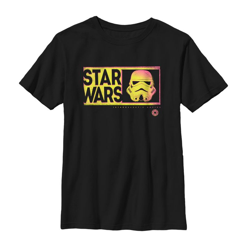 Boy's Star Wars Stormtrooper Helmet Frame T-Shirt