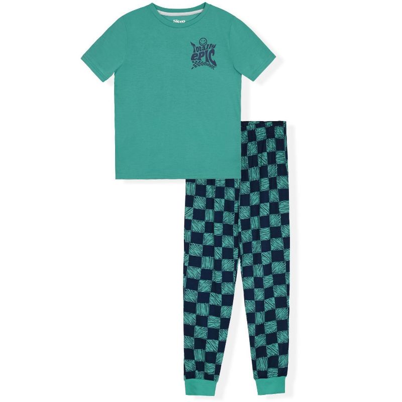 Sleep On It Boys 2-Piece Short-Sleeve Jersey Pajama Pants Set