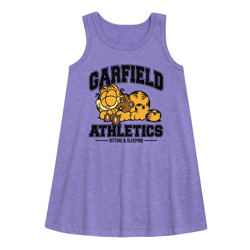 Girls' - Garfield - Sleeping Athletics Graphic Sleeveless Aline Dress