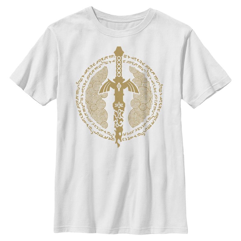 تي شيرت نينتندو ذا ليجند أوف زيلدا: دموع مملكة ماستر سورد أيقوني للأولاد