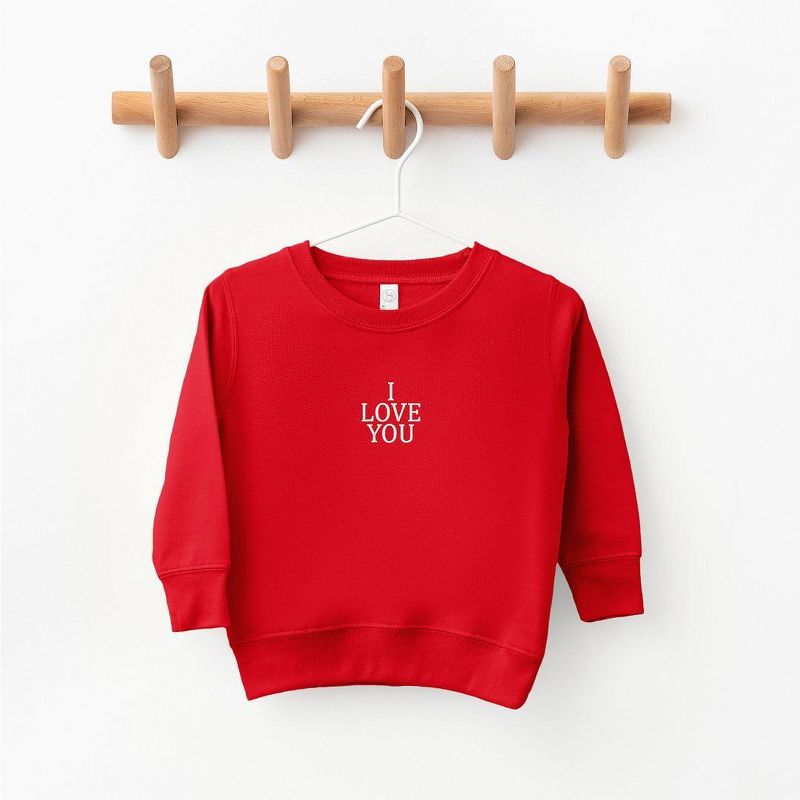 The Juniper Shop Embroidered I Love You Words Youth Ultra-Soft Graphic Sweatshirt
