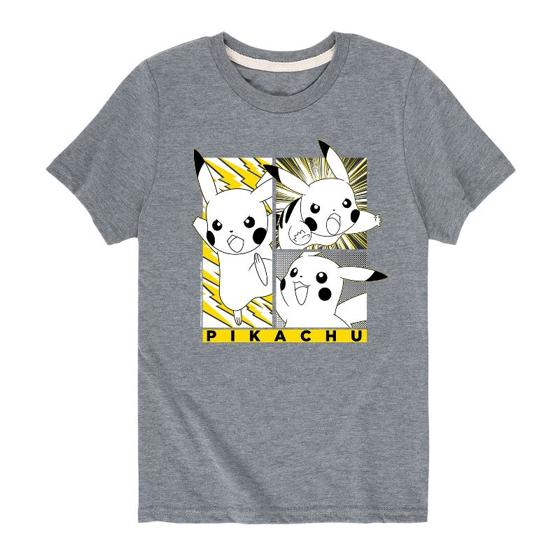 Boys' - Pokémon - Pikachu Manga Art Short Sleeve Graphic T-Shirt