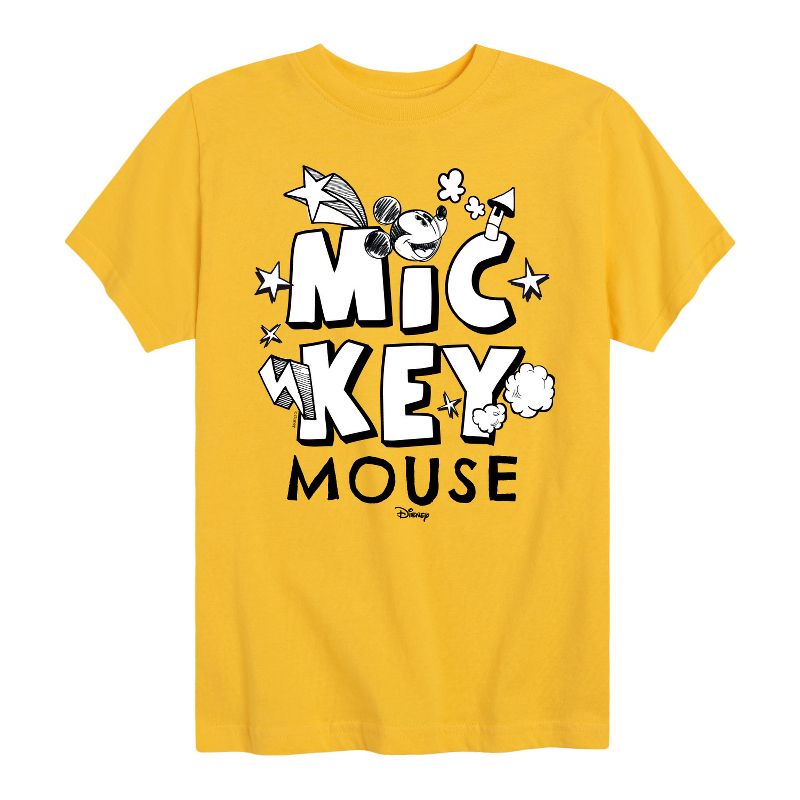 Boys' - Disney - Mickey Mouse Doodle Short Sleeve Graphic T-Shirt