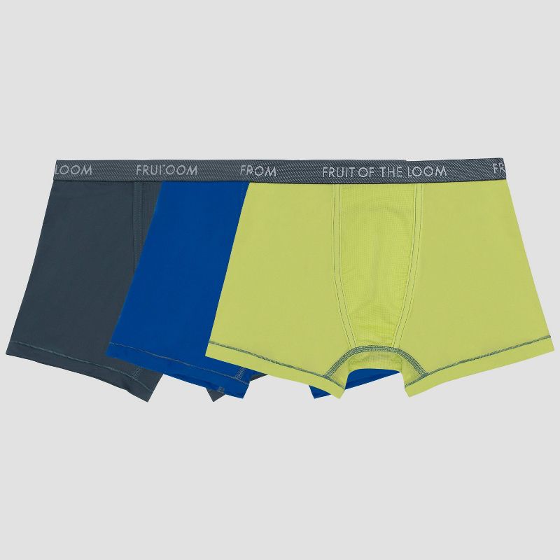 Fruit of the Loom Boys' 3pk Boxer Briefs - Gray/Blue