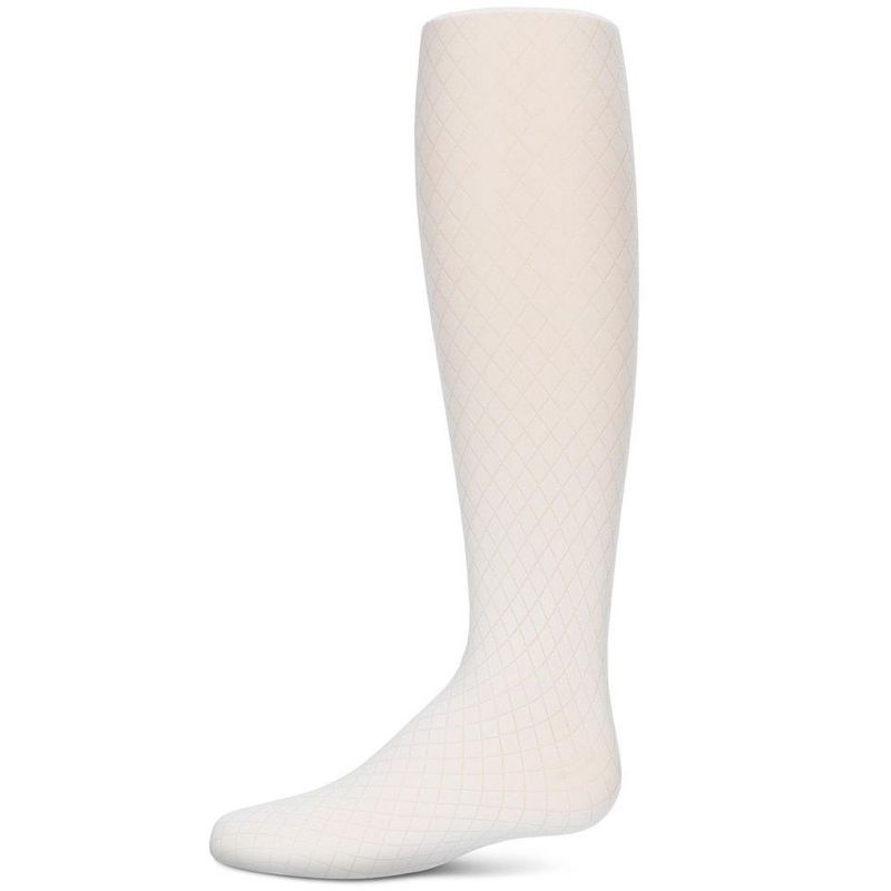 Memoi Girls' Diamond Semi Opaque Nylon Tights