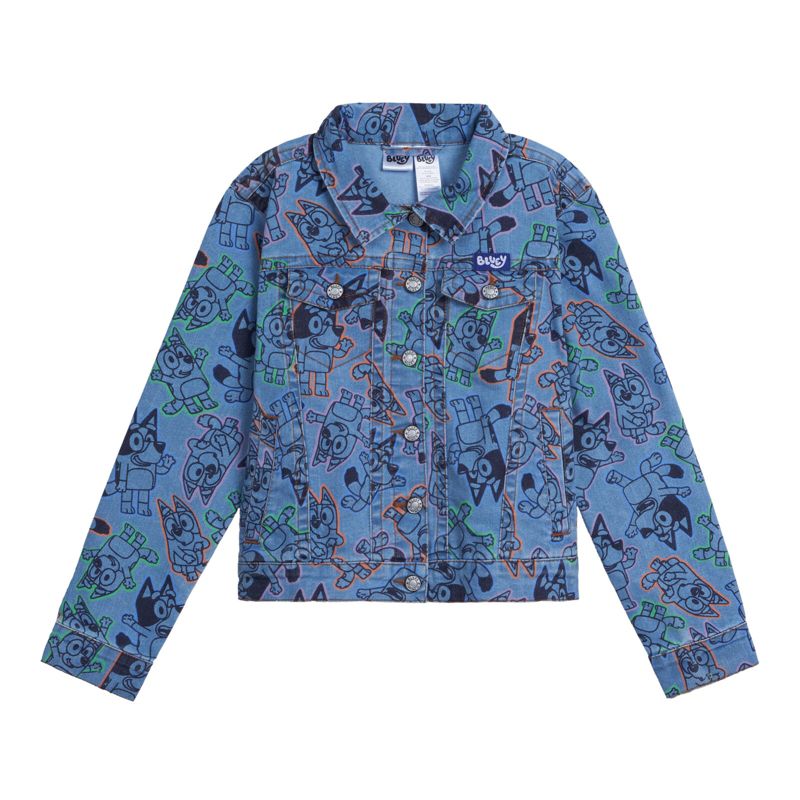 Bluey Girls Denim Jacket Little Kid to Big Kid