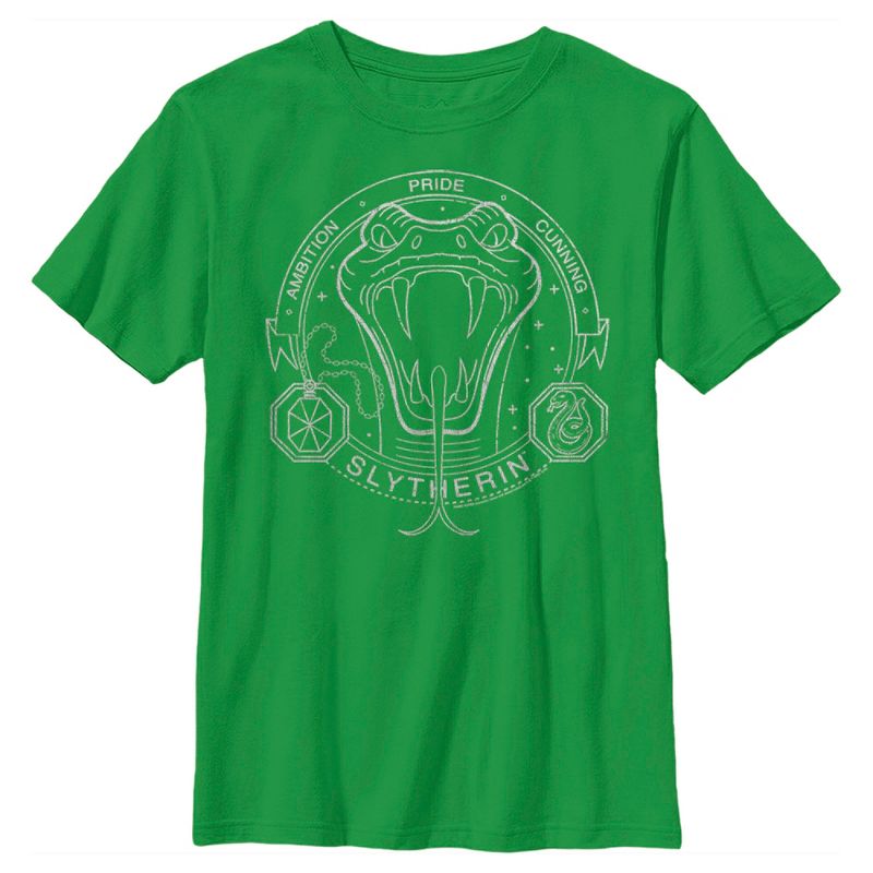 Boy's Harry Potter Slytherin Snake Logo T-Shirt