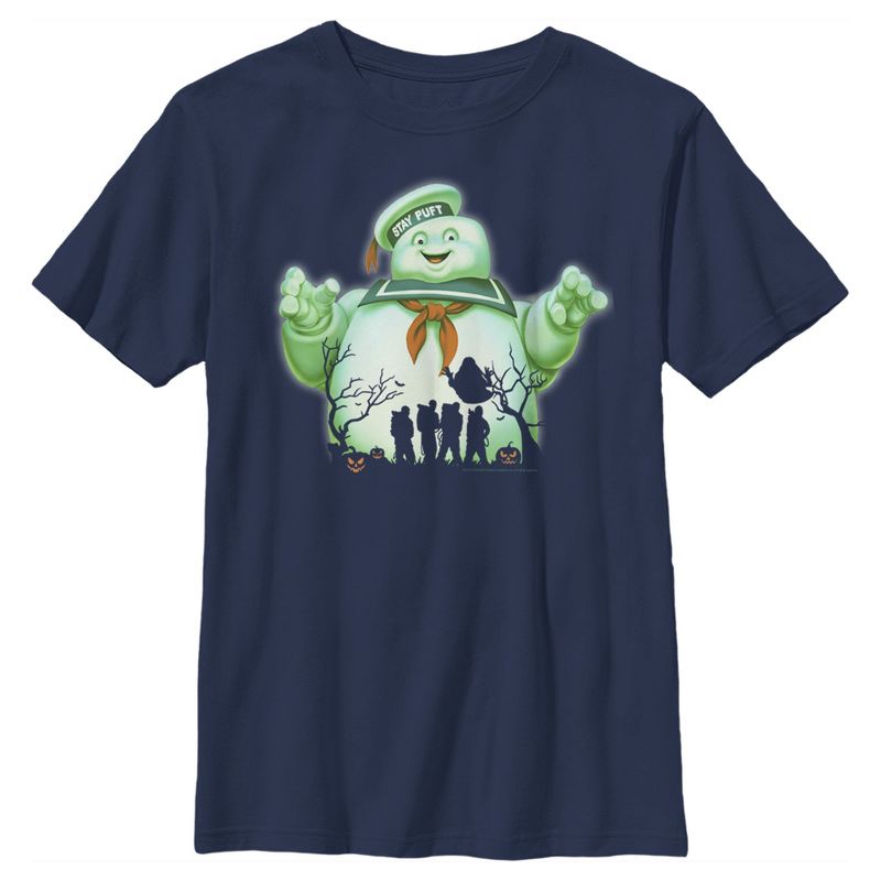 تي شيرت رجالي مطبوع عليه صورة Ghostbusters Halloween Stay Puft Marshmallow Man