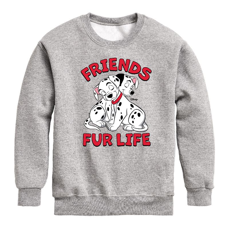 Boys' - 101 Dalmatians - Friends FUR Life Graphic Long Sleeve Fleece Sweatshirt