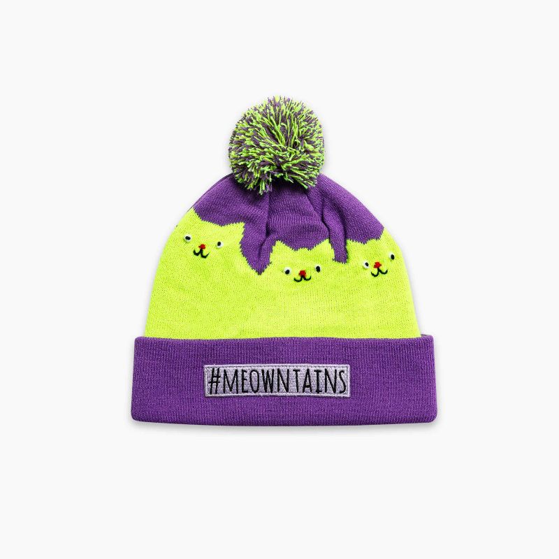 Turtle Fur Girls #meowntains Pom Beanie