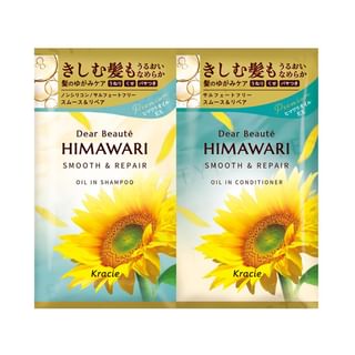 Kracie, Dear Beaute Himawari Oil In Shampoo & Conditioner Smooth & Repair Sachet Set
