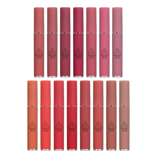 3CE, Velvet Lip Tint - 15 Colors