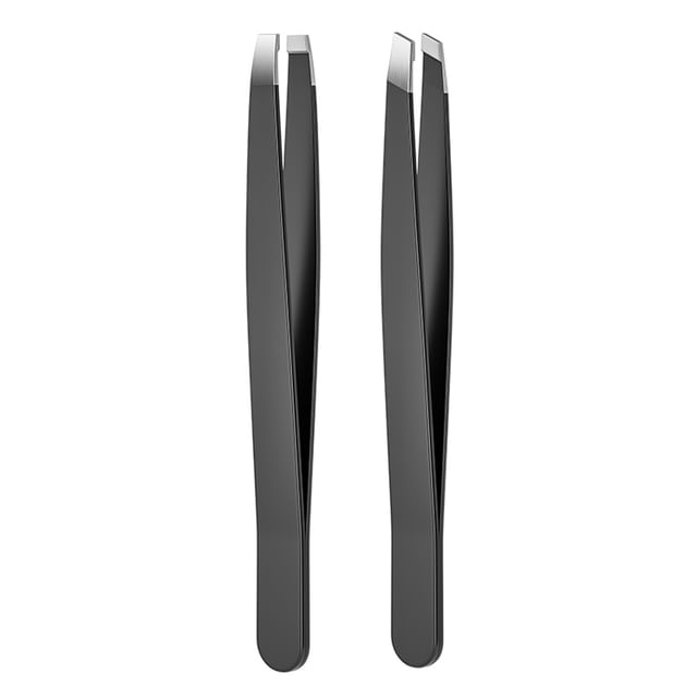Porcini, Set of 2: Stainless Steel Eyebrow Tweezers (various designs)