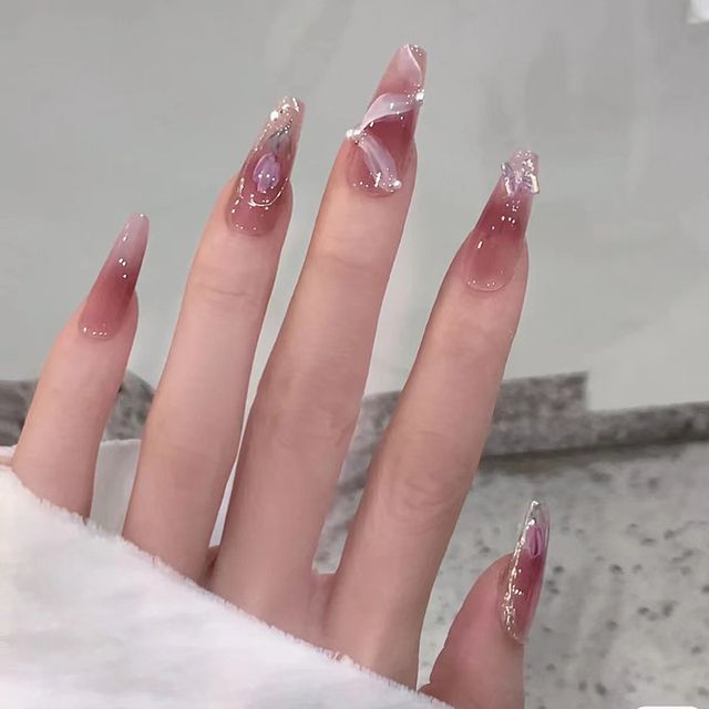 Candyvina, Embellished Faux Nail Tips / Tool Kit / Set