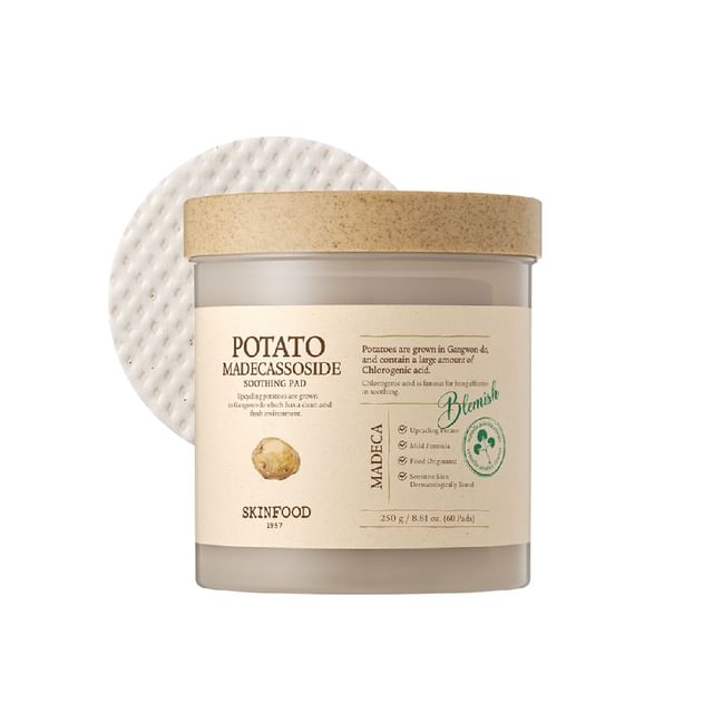 SKINFOOD, Potato Madecassoside Soothing Pad