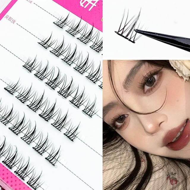 Lashie, Natural Wispy Glue-Free Cluster False Eyelashes