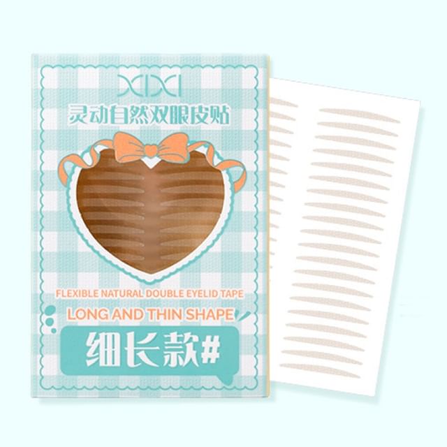 xixi, Flexible Natural Double Eyelid Tape - Long and Thin Shape