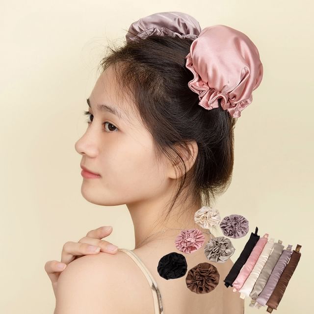 Worthbuy, Set: Plain Sleeping Hair Curling Rod + Hair Bun Maker