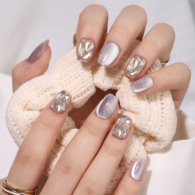 Candyvina, Rhinestone Cat Eye Press On Nail