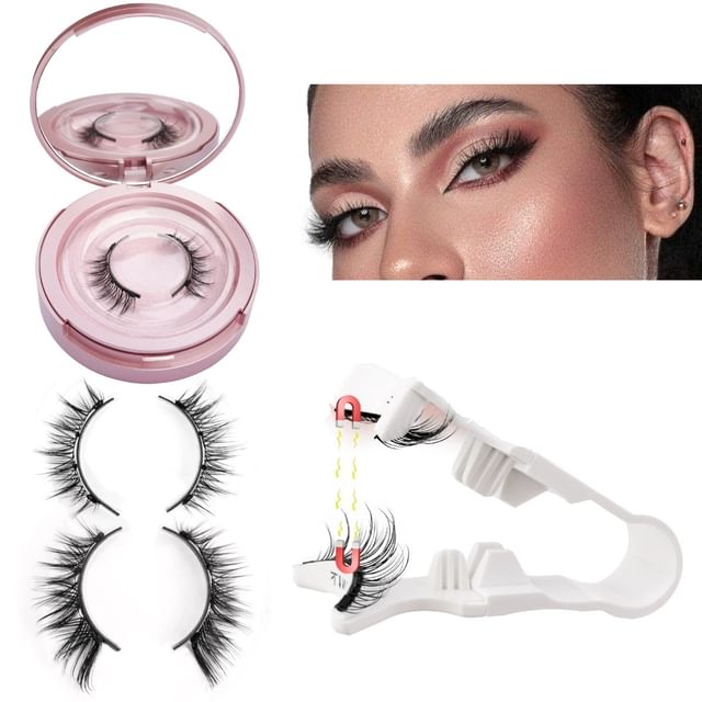 Lashie, Magnetic Multipack False Eyelashes with Tweezers