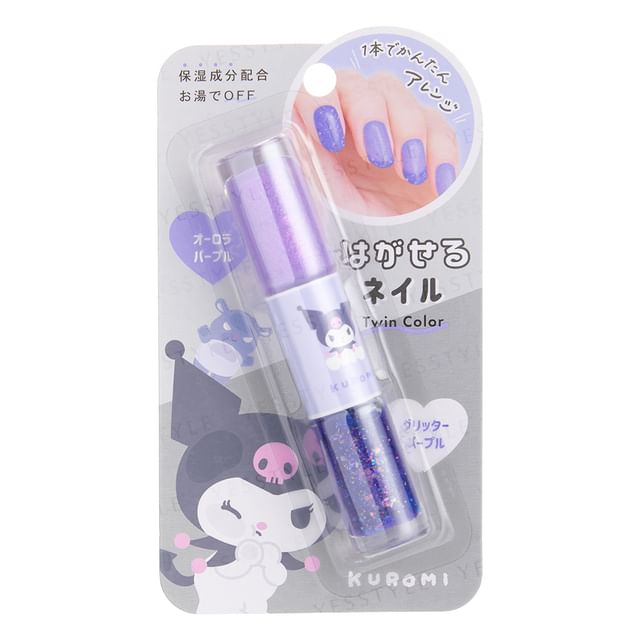 CRUX, Sanrio Kuromi Twin Color Peel Off Nail Polish