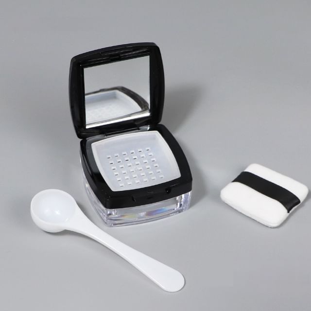 Miumi, Set: Mirror Makeup Powder Container + Powder Puff