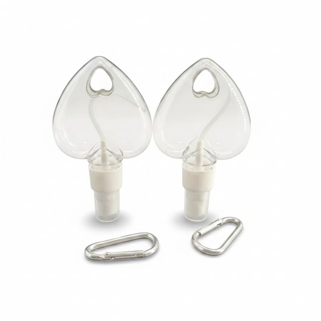 Buttermilk, Heart Plastic Spray Travel Bottle / Squeeze Bottle