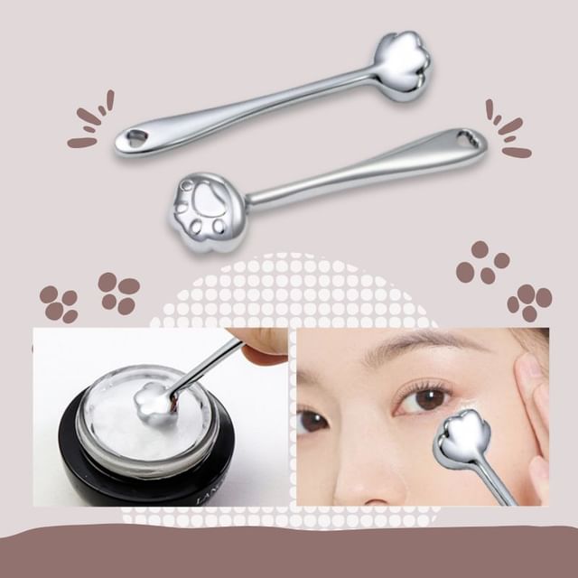 Buttermilk, Polished / Cat Paw Alloy Eye Massager