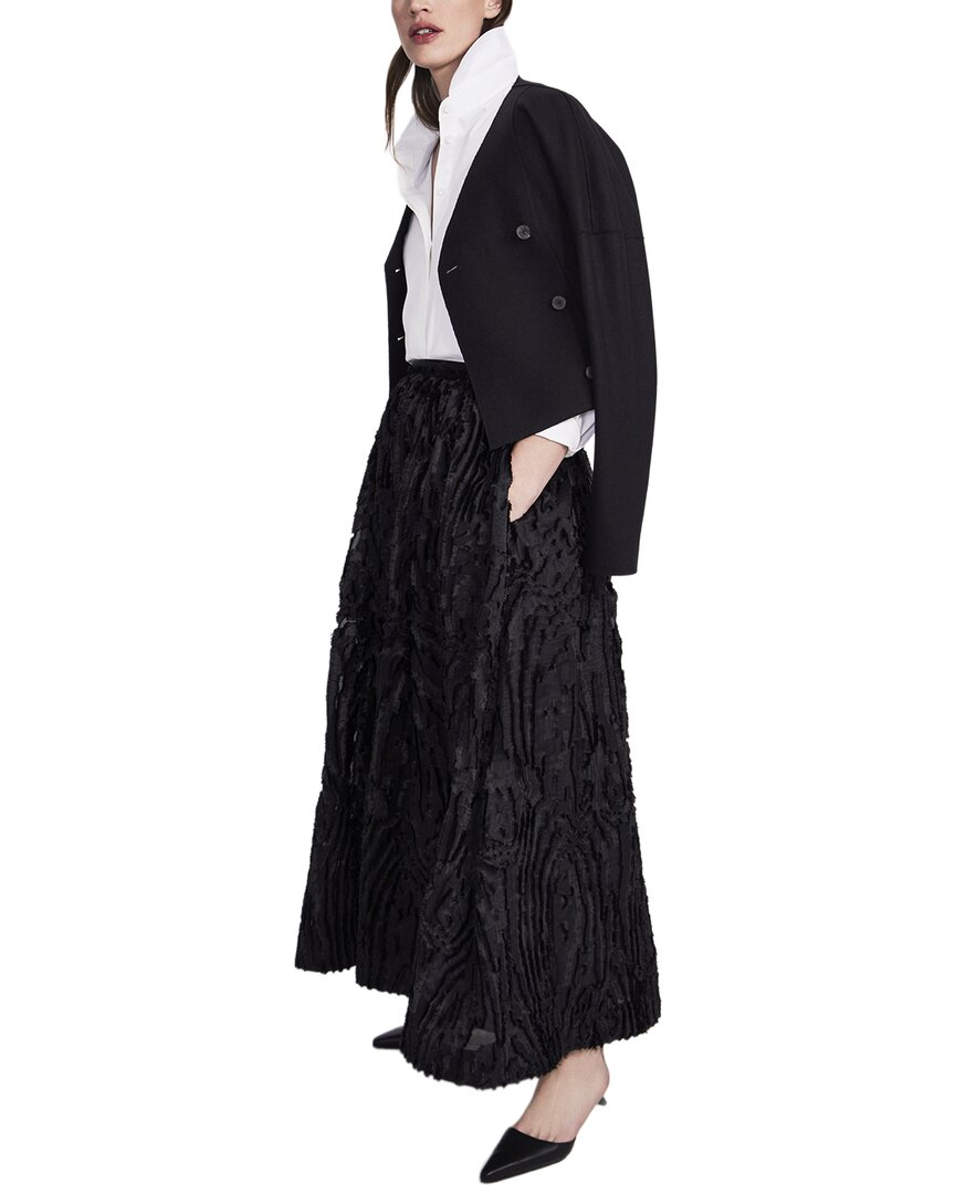 a-line lower calf length skirt