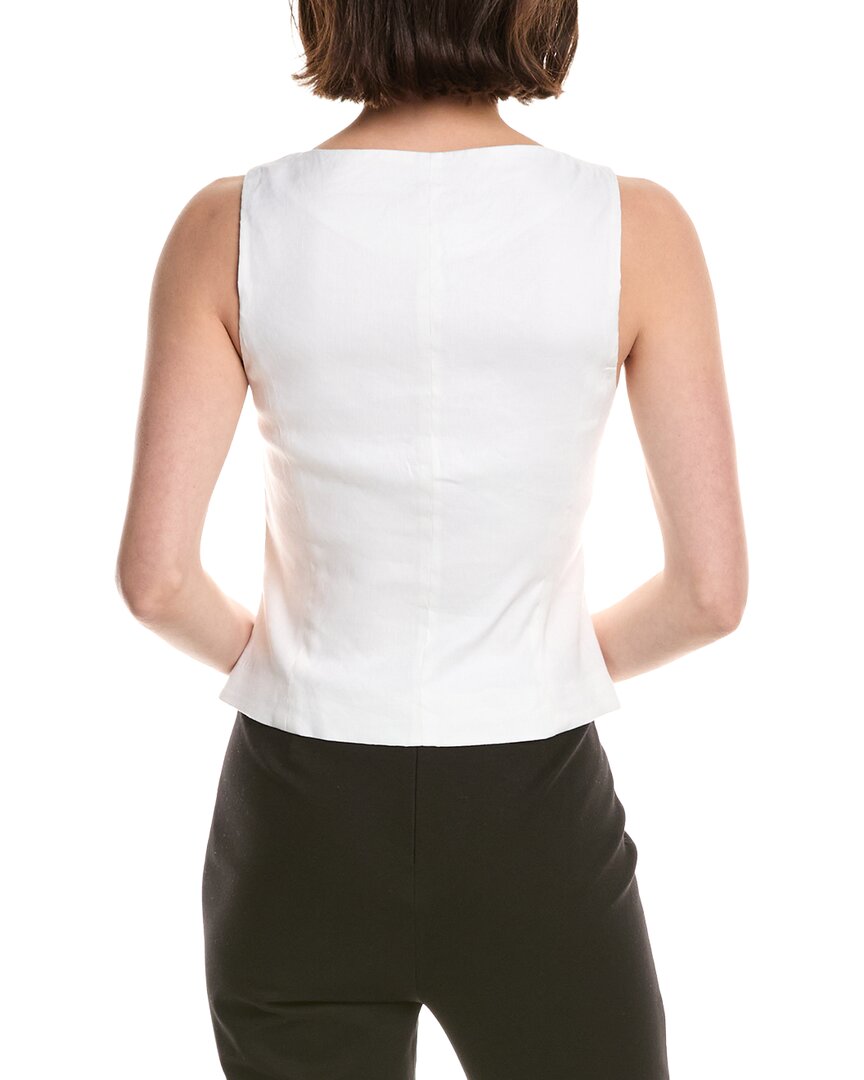mariana linen-blend vest