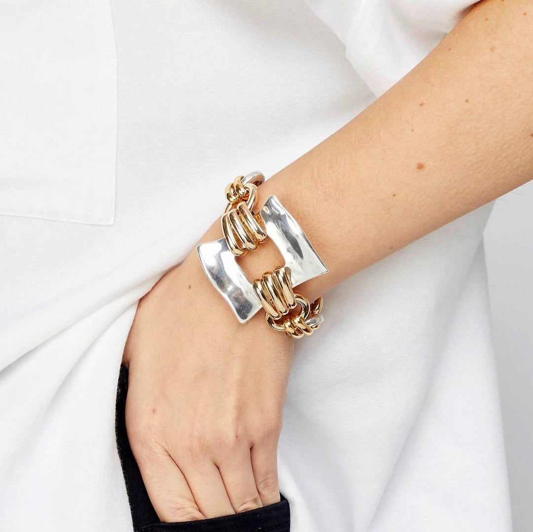 juliana bracelet in silver/gold