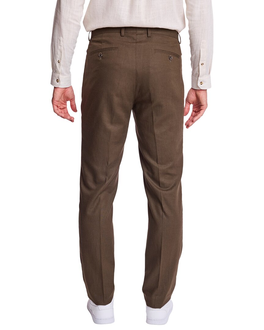 downing linen-blend pant