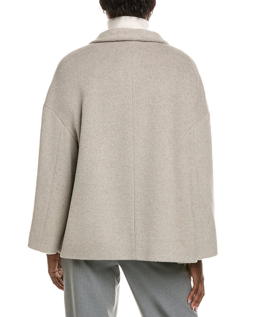icons wool-blend short coat