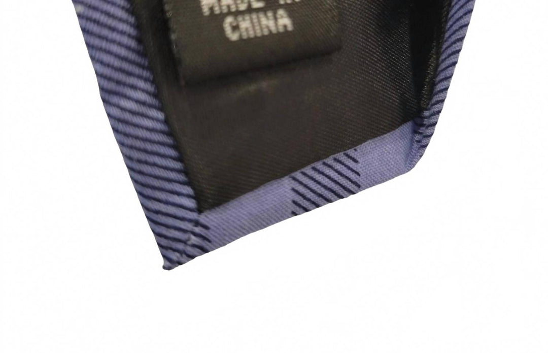 men's designer tie in blue plaid
