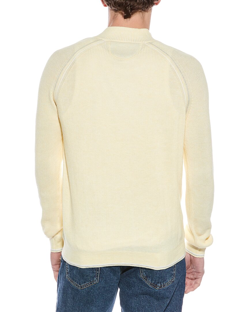 english rib 1/4-zip mock neck sweater