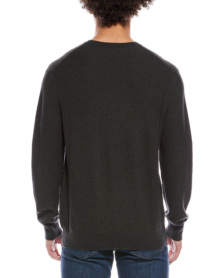 geo jacquard wool & cashmere crewneck sweatshirt