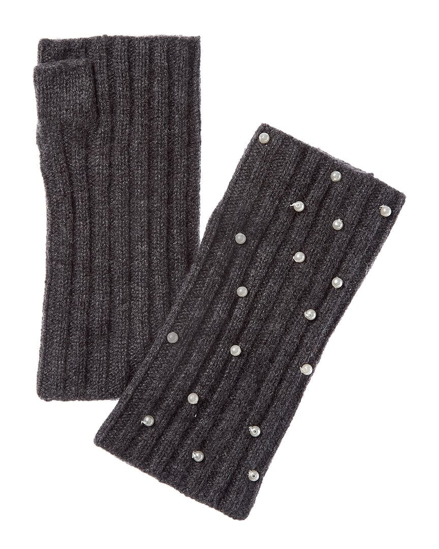 sofiacashmere 2x2 rib fingerless cashmere glove