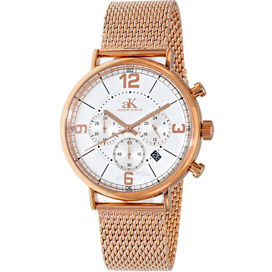 Adee Kaye, Plunge Chronograph Quartz White Dial Men's Watch