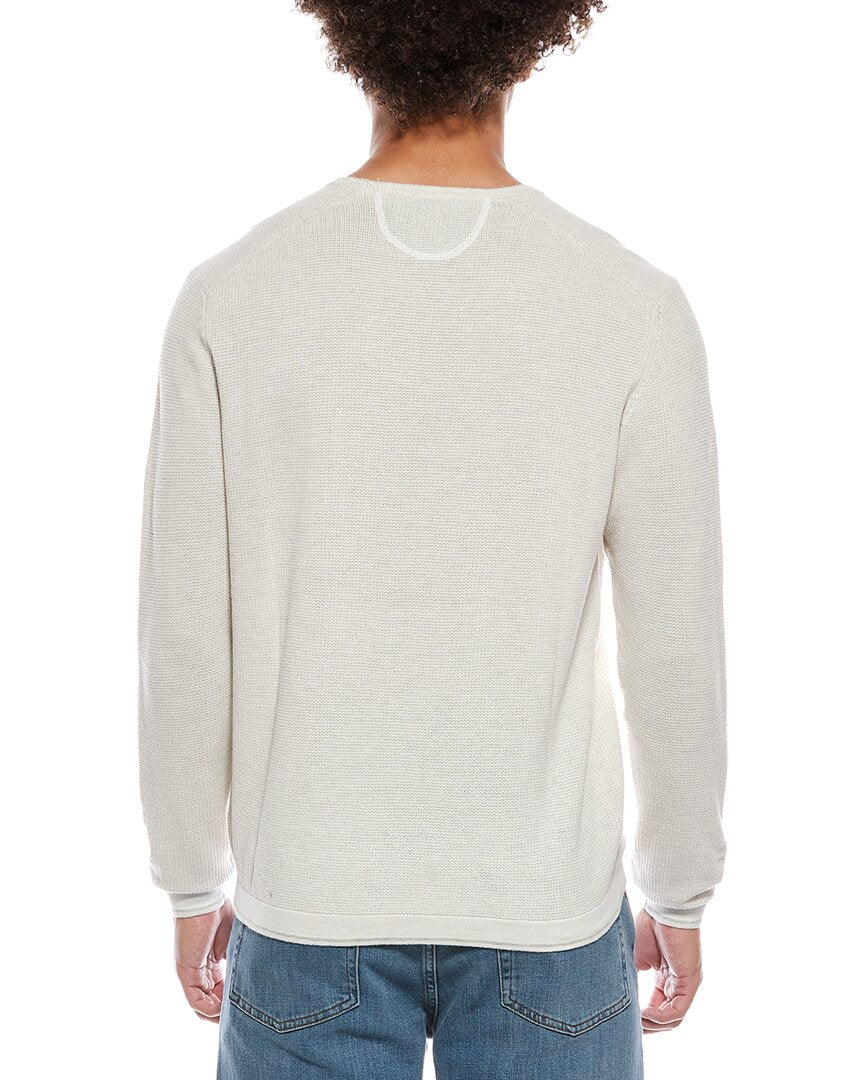 vanise waffle knit crewneck sweatshirt