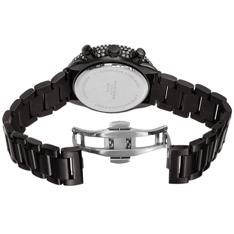 Chronograph Quartz Crystal Black Dial Men's Watch
