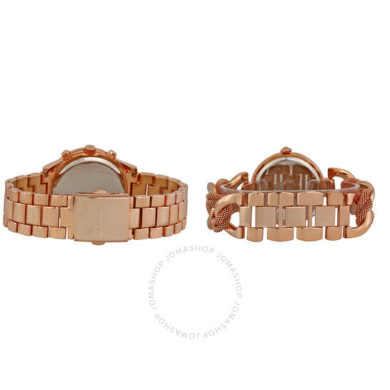 Akribos Xxiv, Rose Gold Tone Stainless Steel Watch Set AK676RG