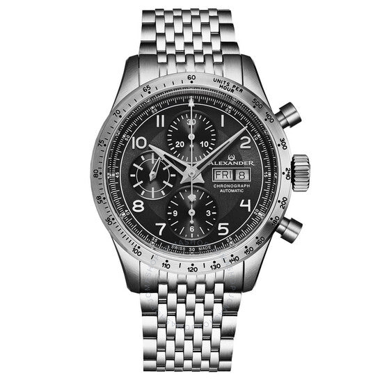 Alexander, 2 Chronograph Automatic Black Dial Men's Watch