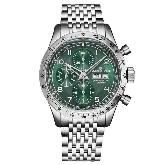 Alexander, 2 Chronograph Automatic Green Dial Men's Watch