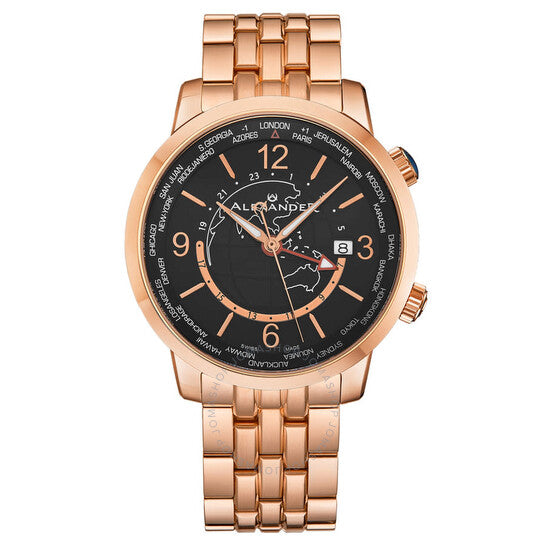 Alexander, 2 Quartz Black Dial Men's Watch