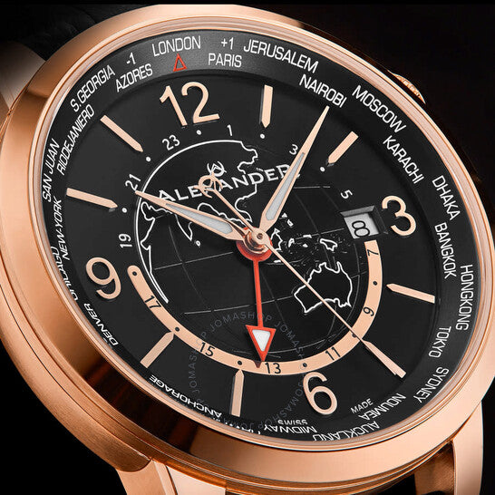 Alexander, 2 Quartz Black Dial Men's Watch